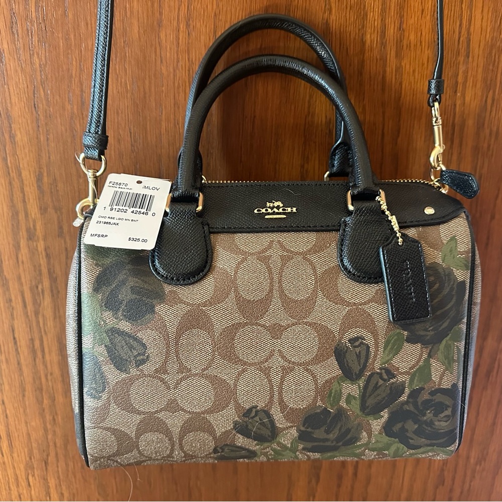 Coach mini Bennett camo roses
